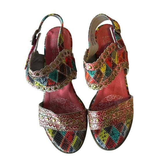 Spring Step Shoes - L’Artiste Women’s Spring Step Sandals Exotic Rouge De Marie Size 40 (US 9-9.5)